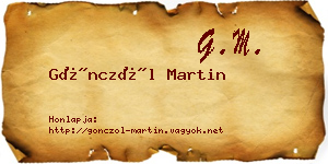 Gönczöl Martin névjegykártya