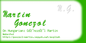 martin gonczol business card